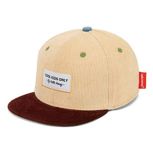 Бейсболка вельветовая Hello Hossy "Flat Brim Sweet Almond", сливочный миндаль